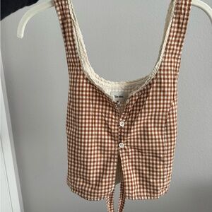 Rhythm gingham tank size small